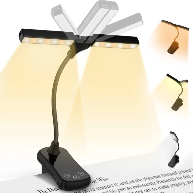 Lampe à clip rechargable : Parfaite pour lire la nuit